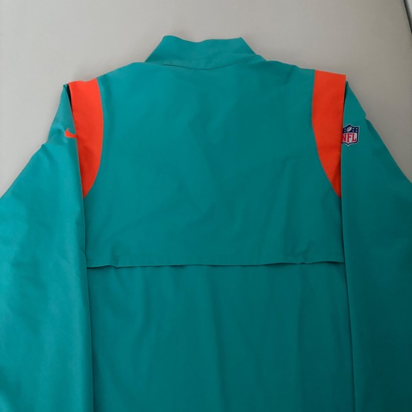 Nike Miami Dolphins NFL Quarter Zip Pullover Jacket Teal Orange Men's M - Picture 2 of 12